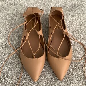 Aquazzura lace up flats